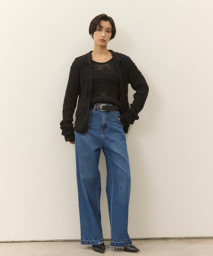 (eliuu)Slub Yarn Knit Top