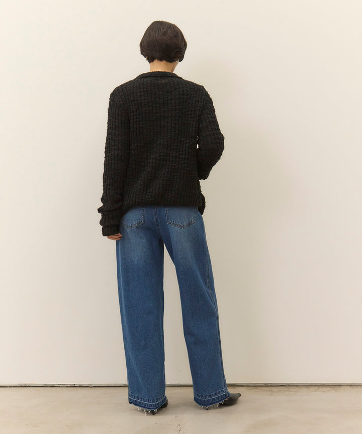 (eliuu)Hem Wash Denim