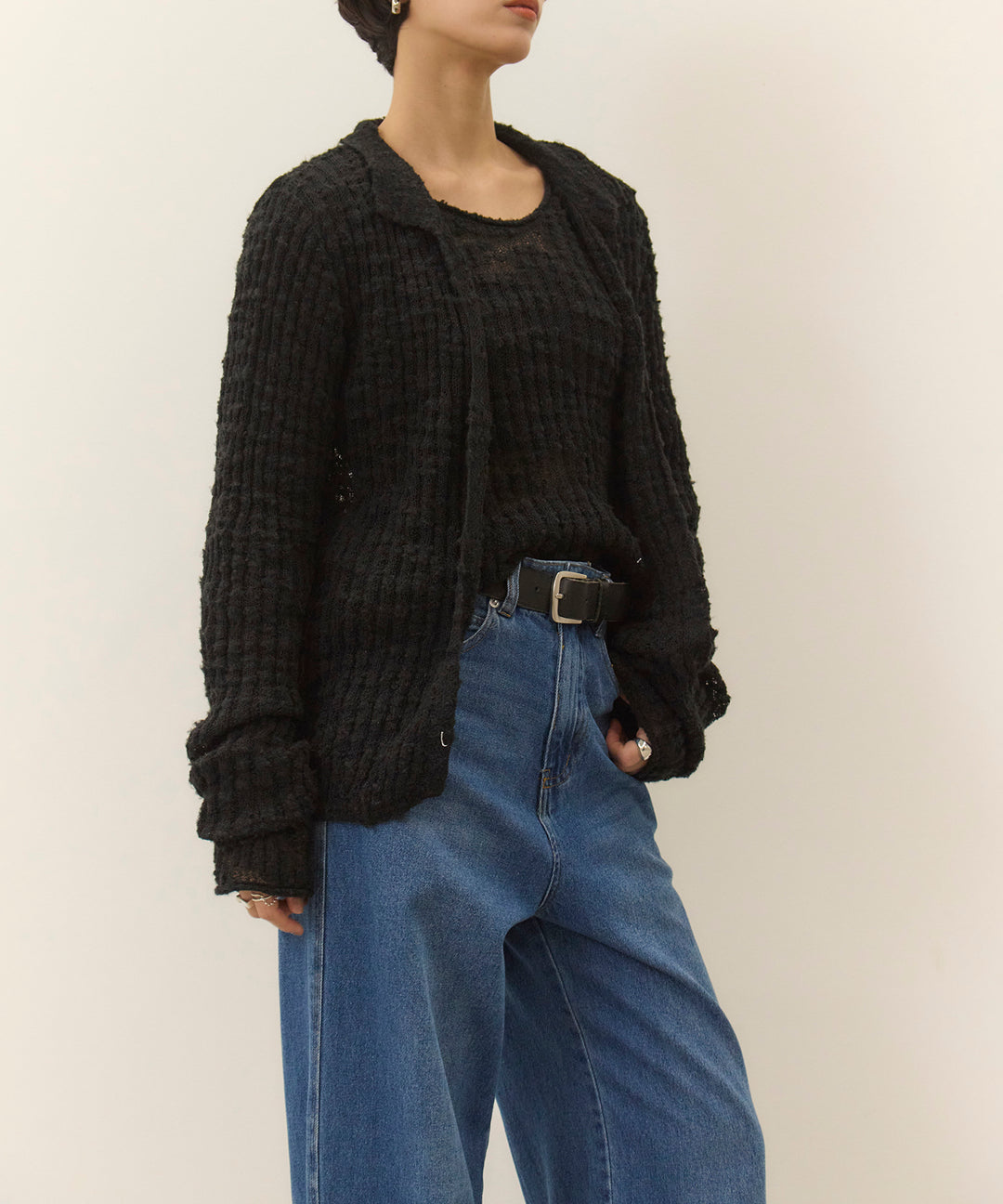 (eliuu)Hem Wash Denim