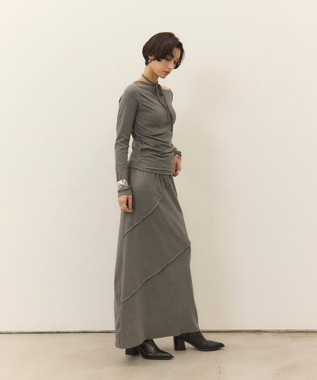 (eliuu)Wave Outseam Skirt
