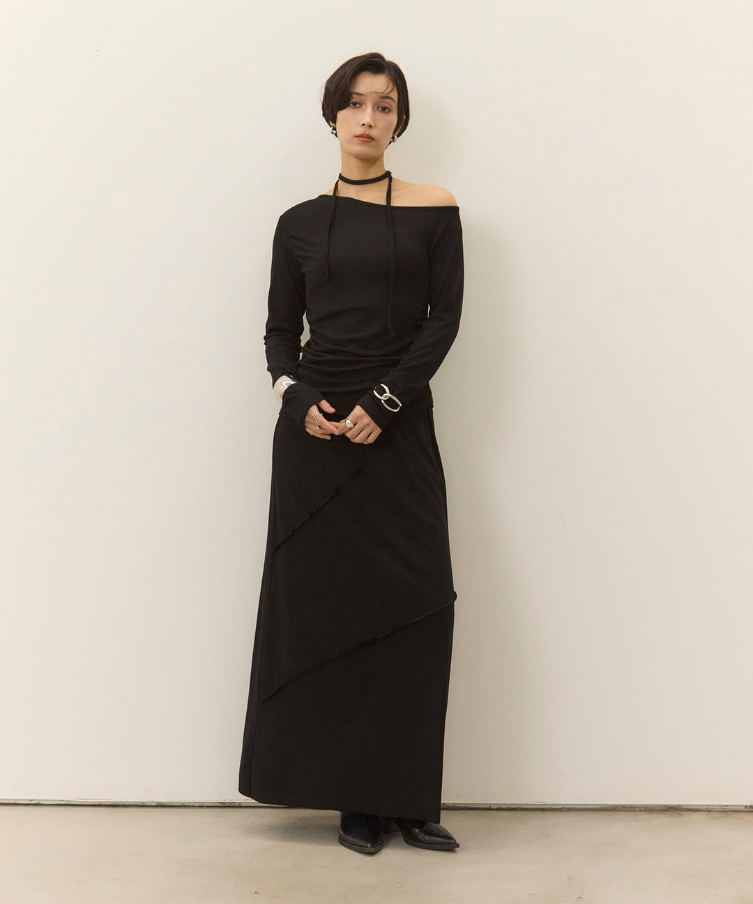 (eliuu)Wave Outseam Skirt