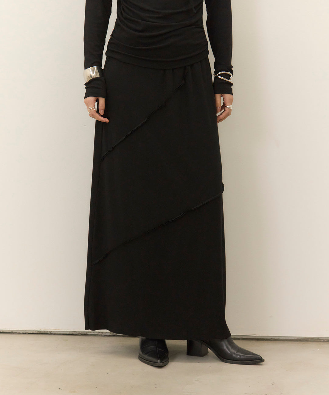 (eliuu)Wave Outseam Skirt