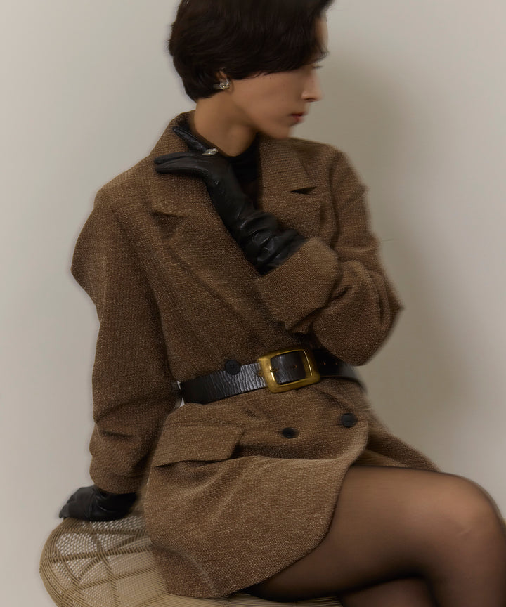 (eliuu)Slub Color Tweed JK