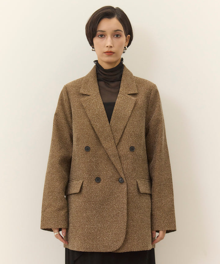 (eliuu)Slub Color Tweed JK