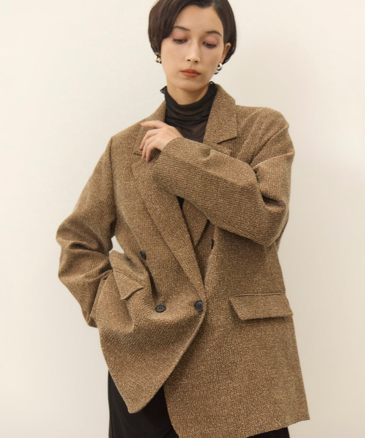 (eliuu)Slub Color Tweed JK