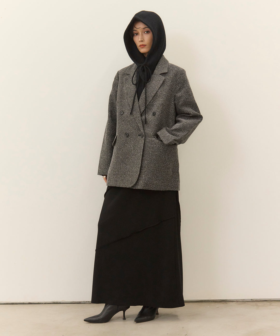 (eliuu)Slub Color Tweed JK