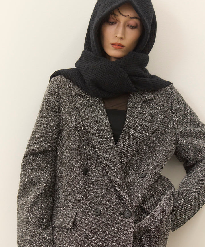 (eliuu)Slub Color Tweed JK