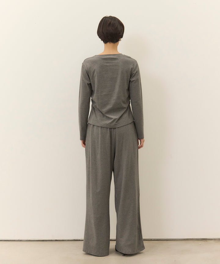 (eliuu)Shirring Cut Long Tee