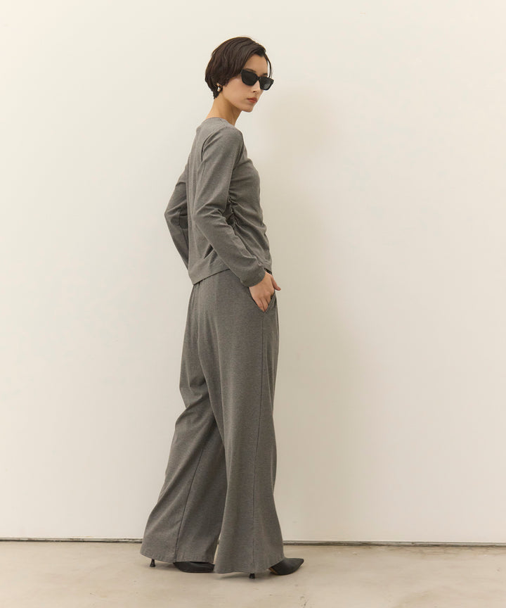 (eliuu)Shirring Cut Long Tee