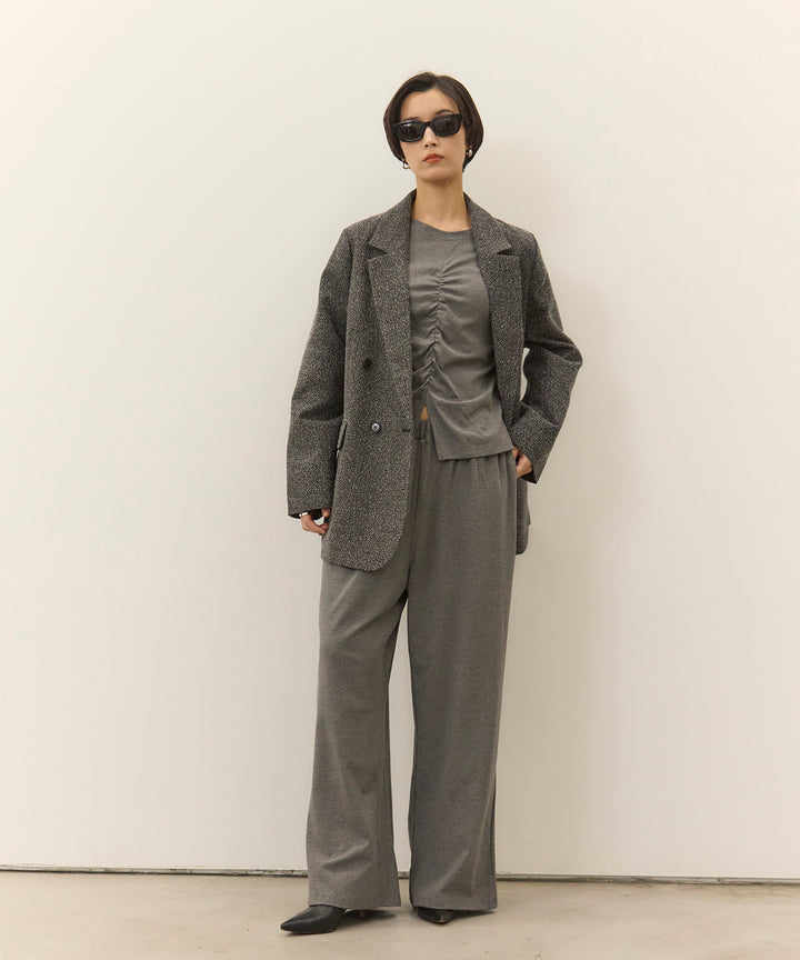 (eliuu)Shirring Cut Long Tee