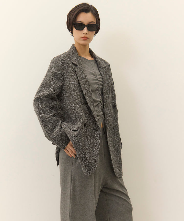 (eliuu)Slub Color Tweed JK