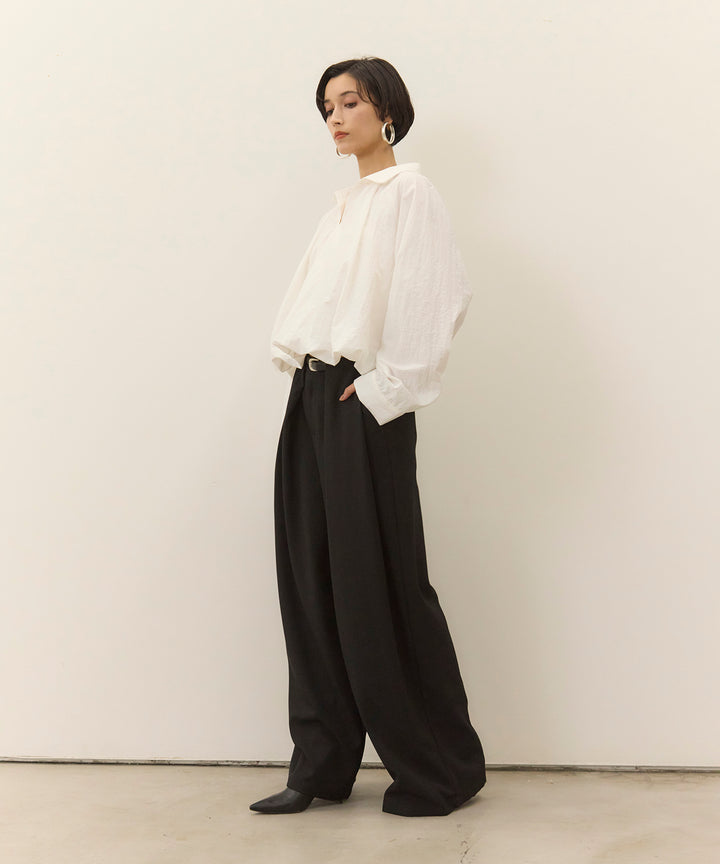 (eliuu)Wrinkle Balloon Skipper Shirt