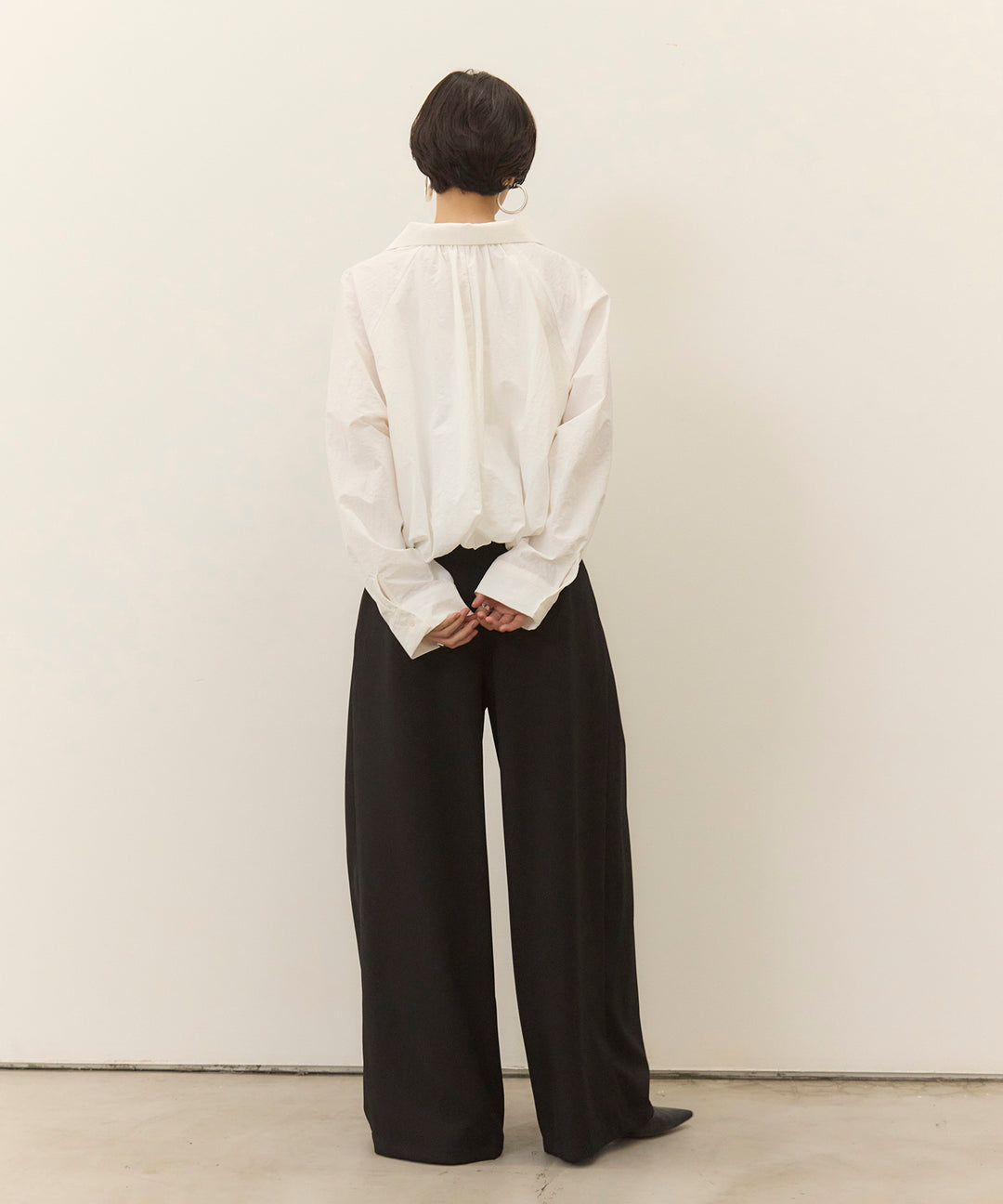 (eliuu)Wrinkle Balloon Skipper Shirt