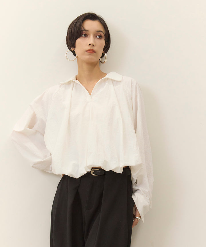 (eliuu)Wrinkle Balloon Skipper Shirt