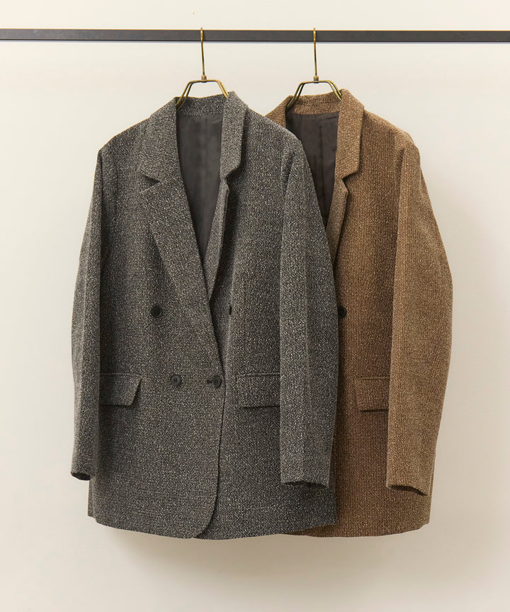(eliuu)Slub Color Tweed JK