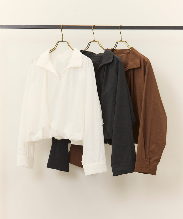 (eliuu)Wrinkle Balloon Skipper Shirt