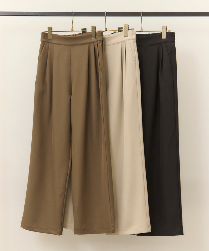 (eliuu)Twill Tuck Slacks PT