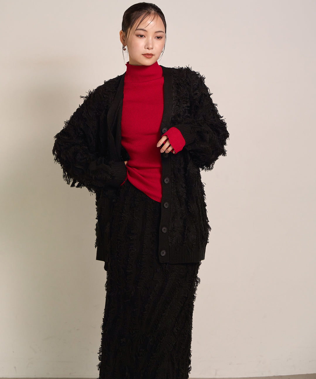(eliuu)Pattern Fringe Knit CD