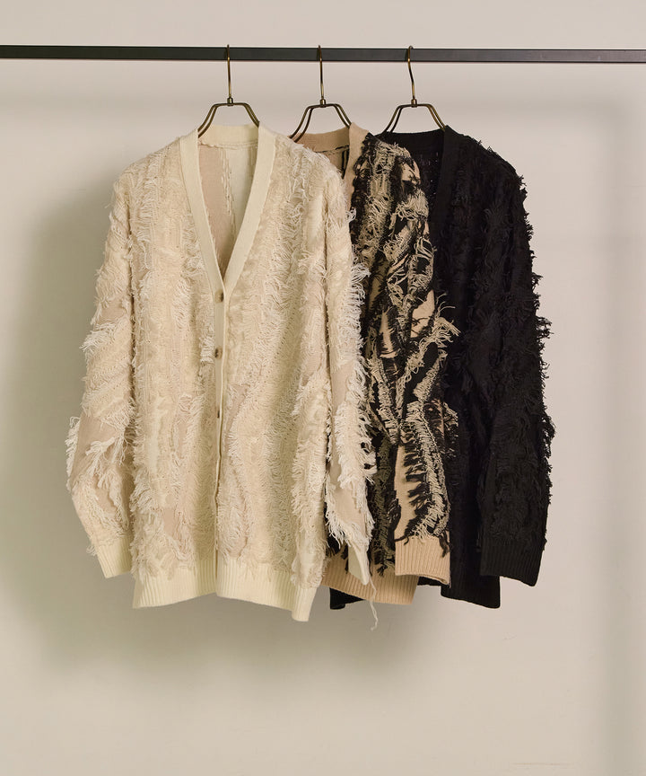 [SET]Velor Round Onepiece+Pattern Fringe Knit CD