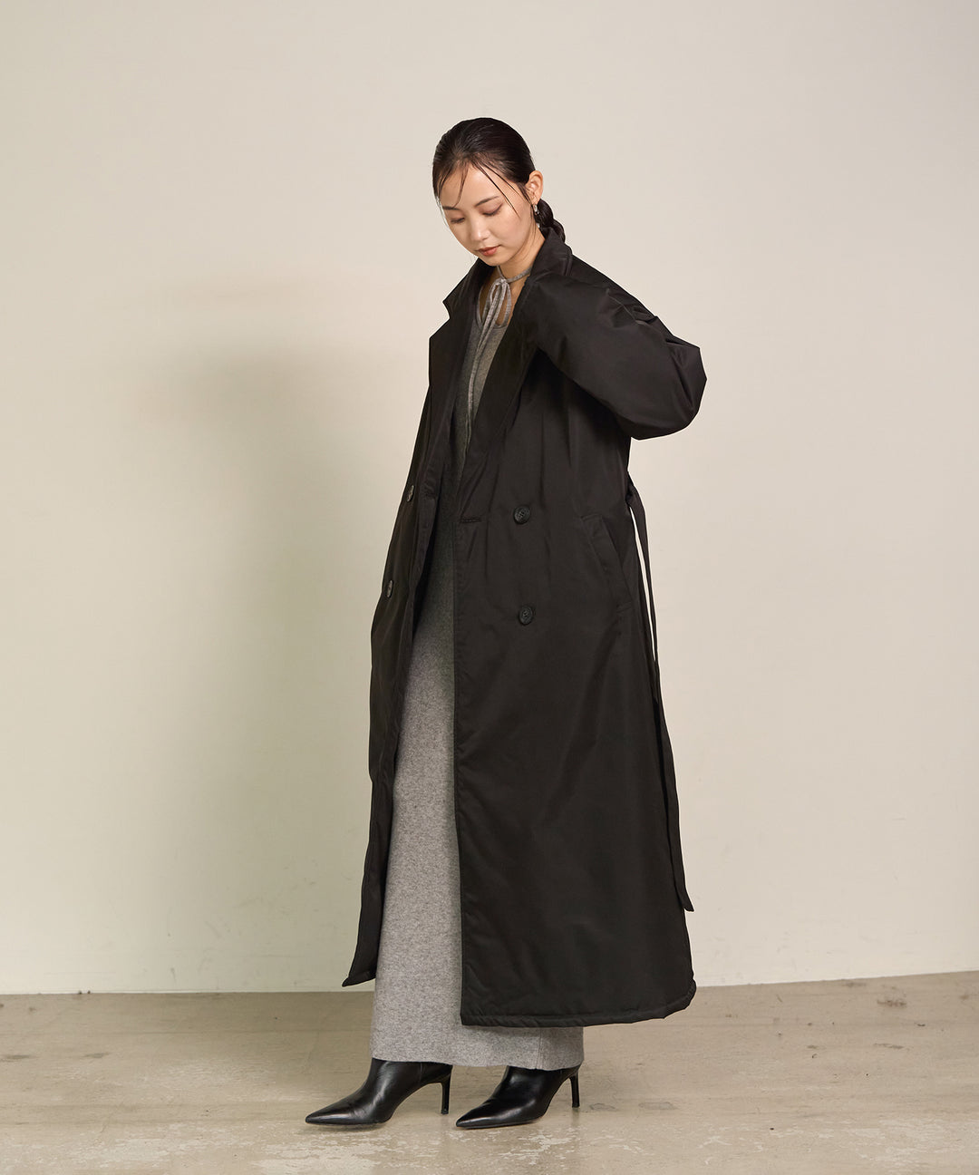 (eliuu)Puffer Over Coat