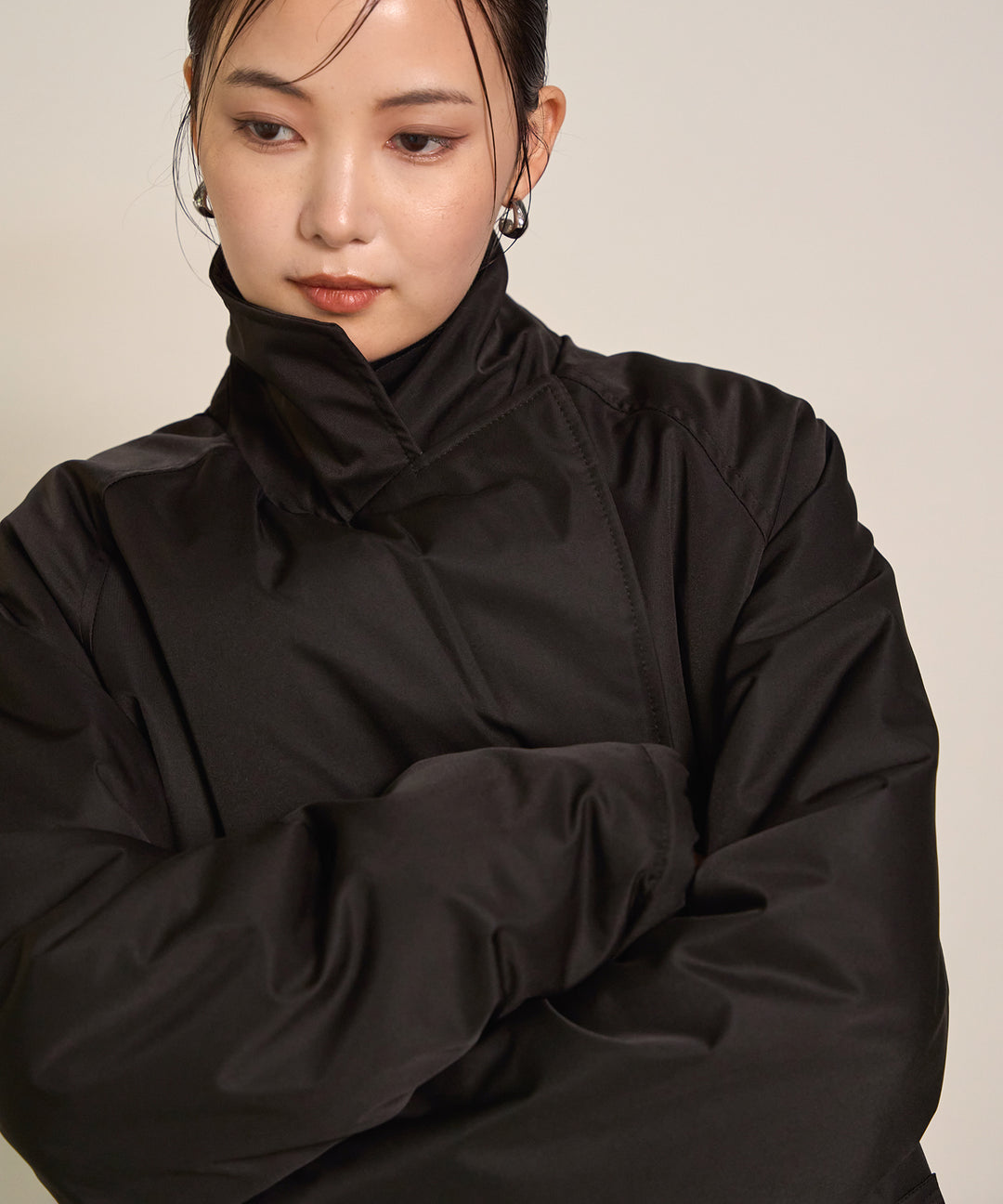(eliuu)Puffer Over Coat