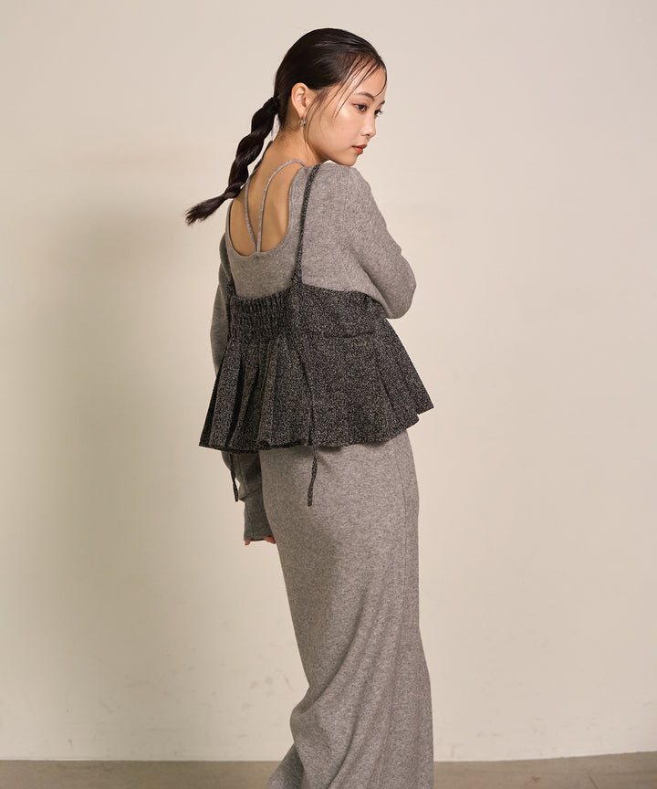 (eliuu)Soft Touch Choker Knit Onepiece