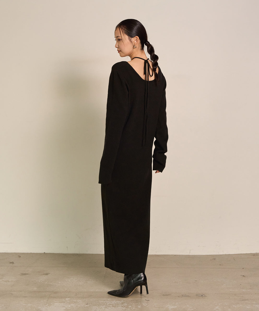 (eliuu)Soft Touch Choker Knit Onepiece