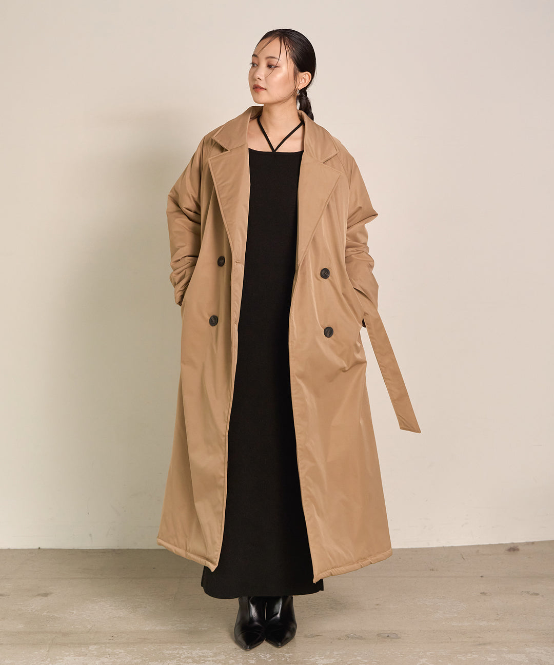 (eliuu)Soft Touch Choker Knit Onepiece