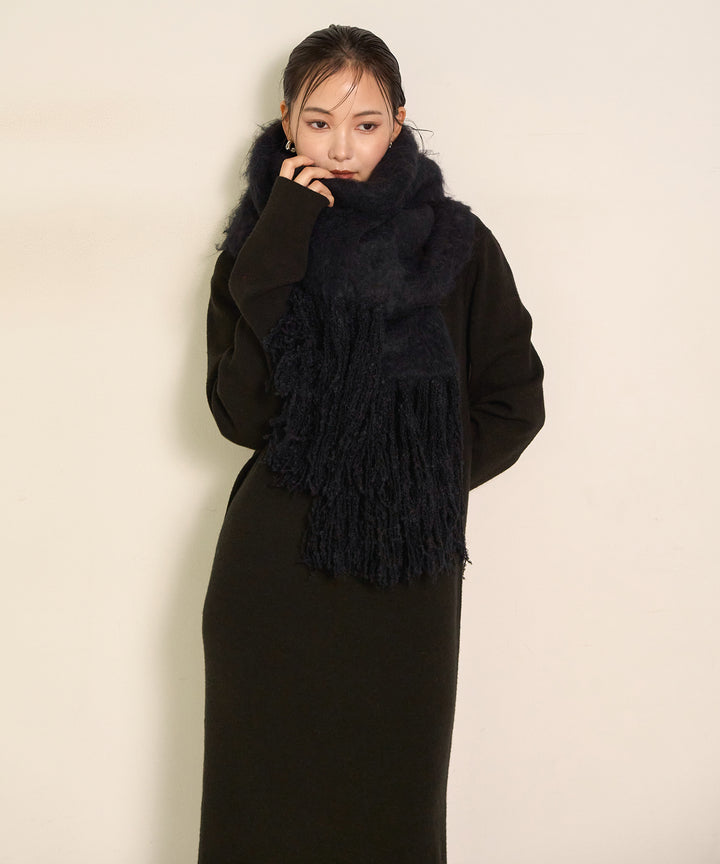 (eliuu)Soft Touch Choker Knit Onepiece