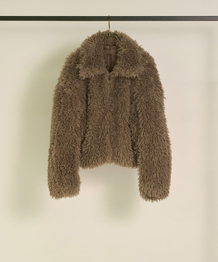 (eliuu)Poodle Fur Short Jacket