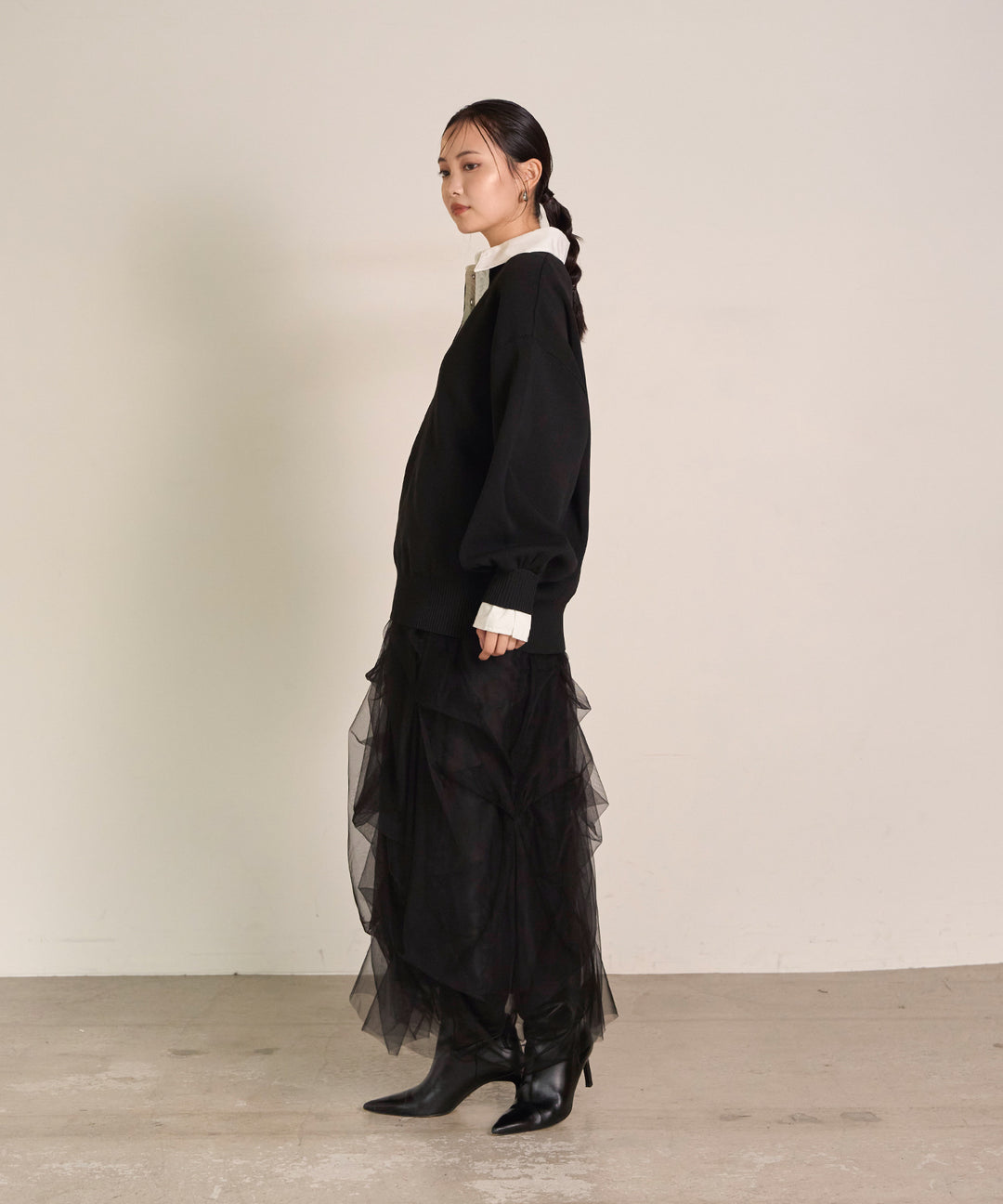 (eliuu)Melody Tuck Tulle Skirt