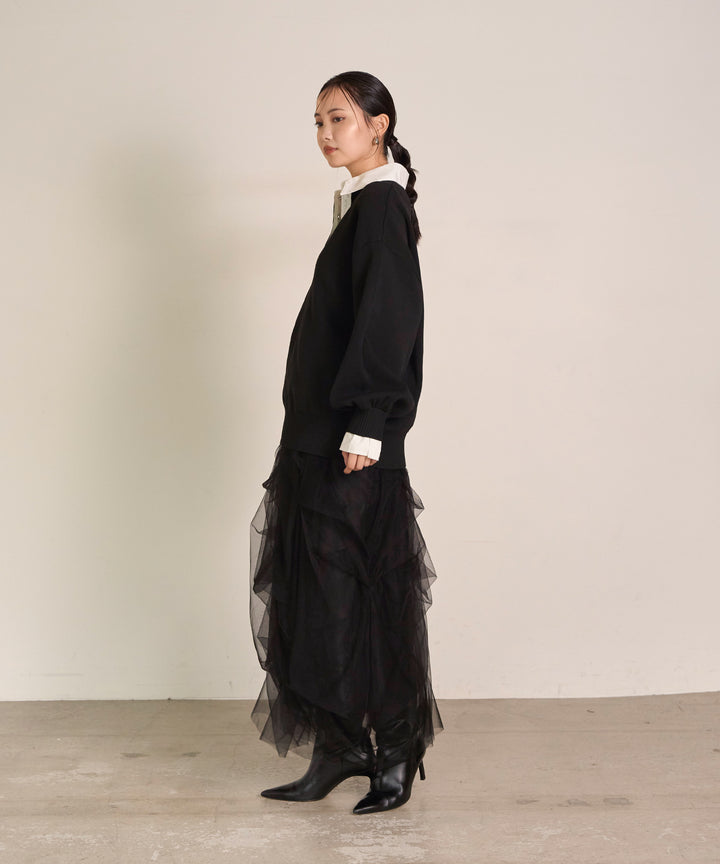 (eliuu)Melody Tuck Tulle Skirt