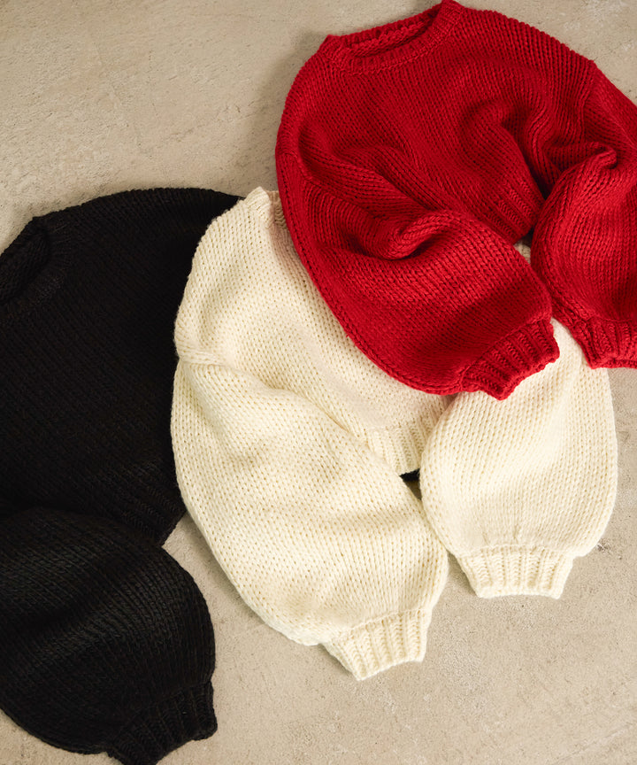 (eliuu)Plump Volome Knit Top