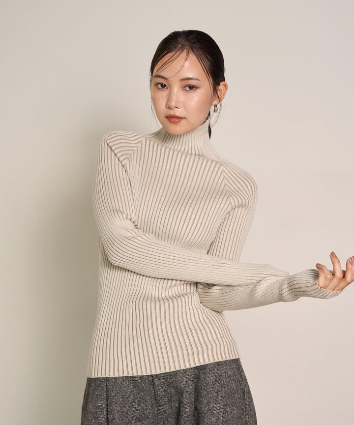 (eliuu)Plating Turtle Knit Top
