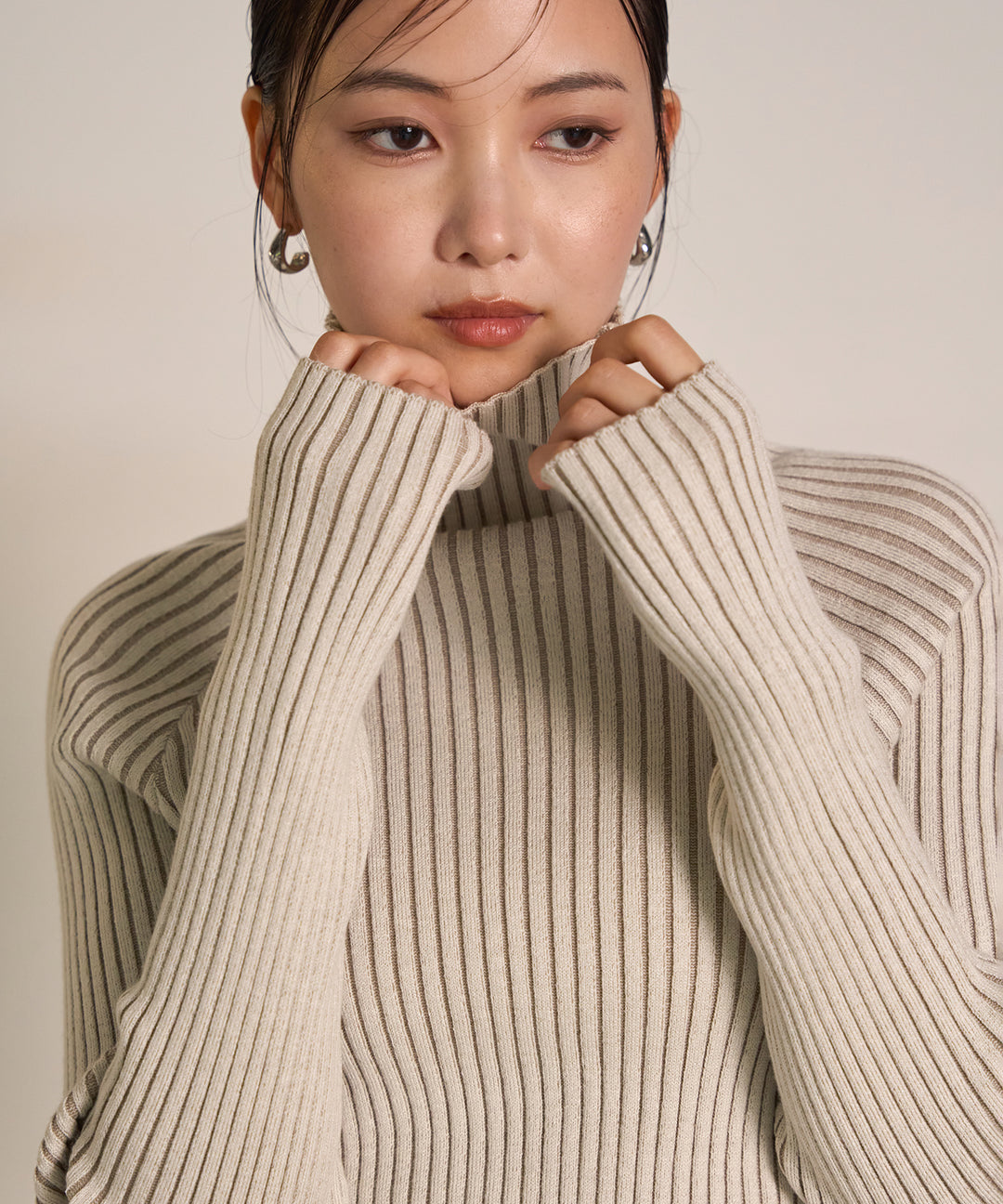 [SET] Boa Collar MA-1+Plating Turtle Knit Top(2set)