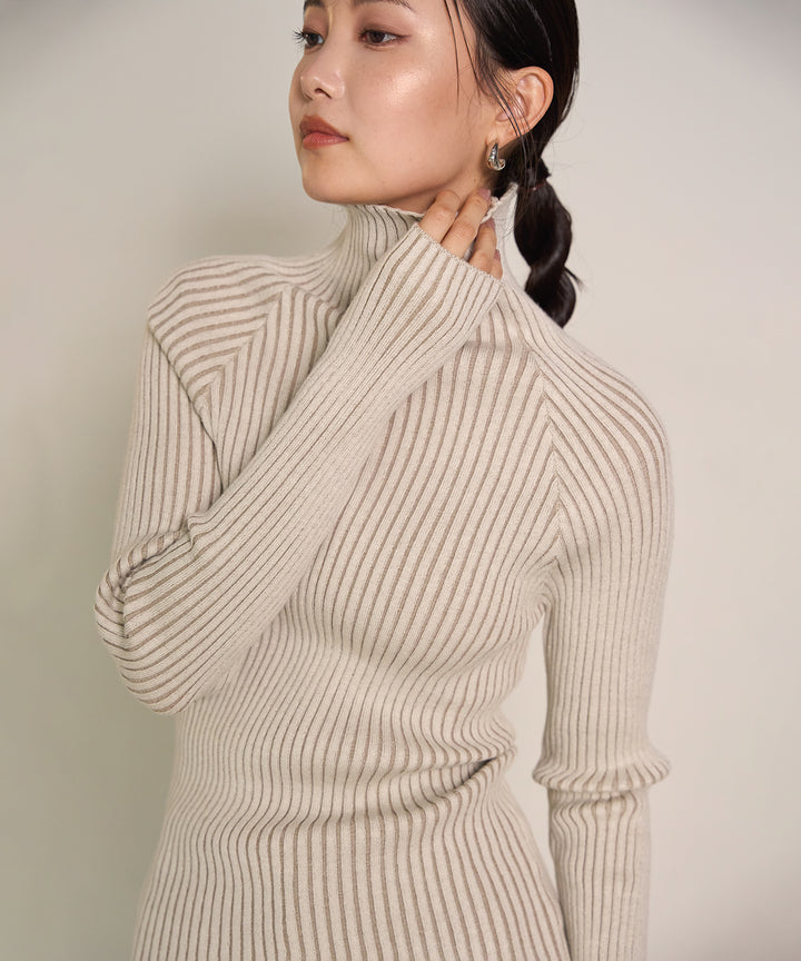 (eliuu)Plating Turtle Knit Top