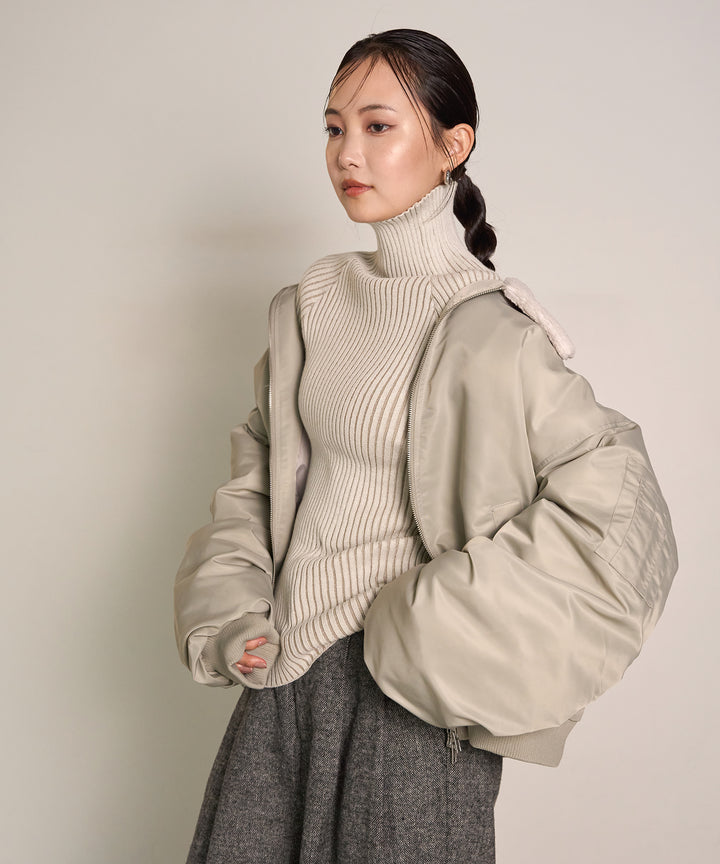(eliuu)Boa Collar MA-1