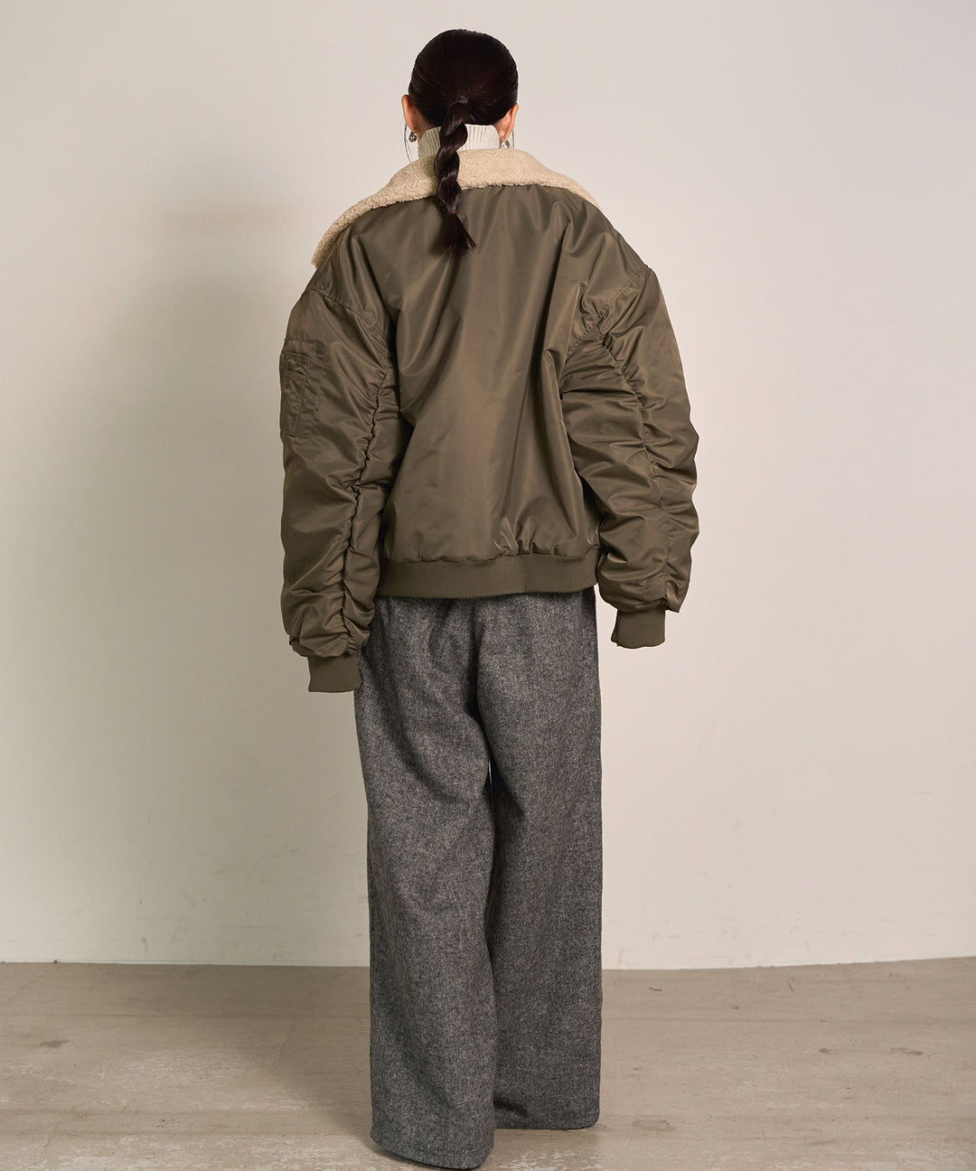 (eliuu)Boa Collar MA-1