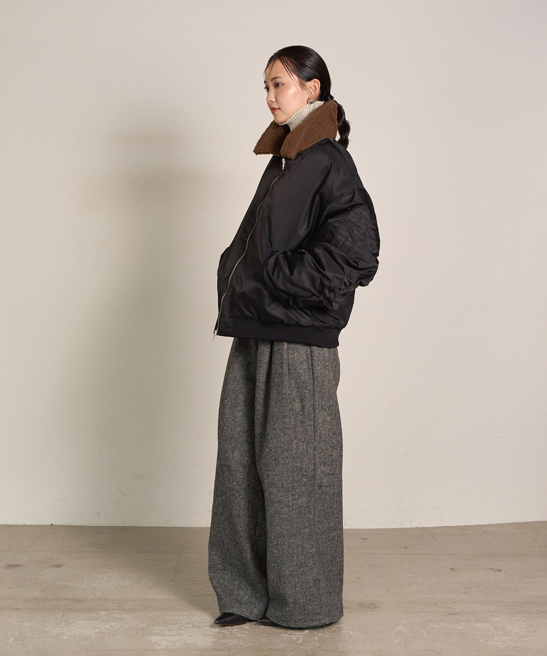 (eliuu)Boa Collar MA-1