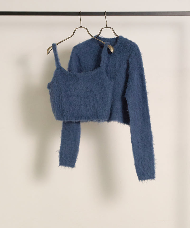(eliuu)Brush Knit Bustier