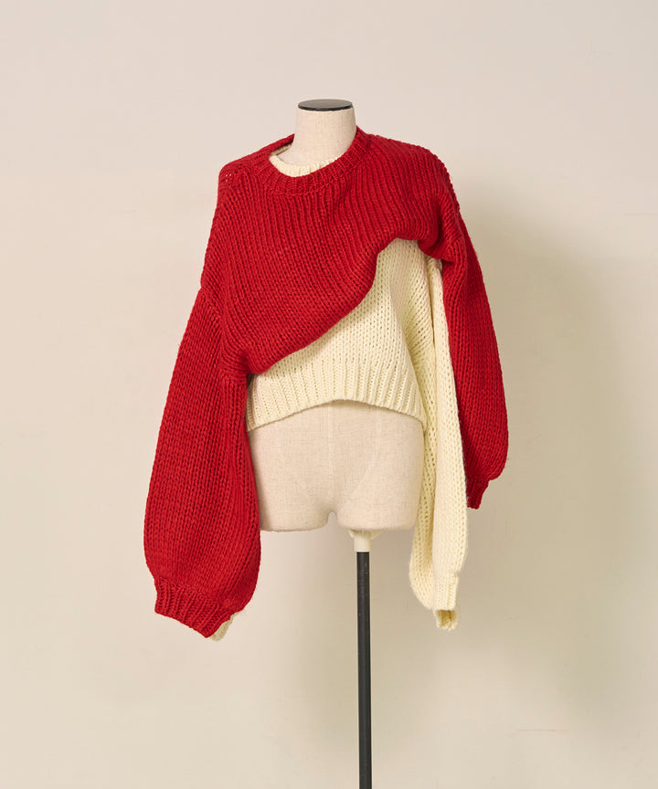 (eliuu)Plump Volome Knit Top