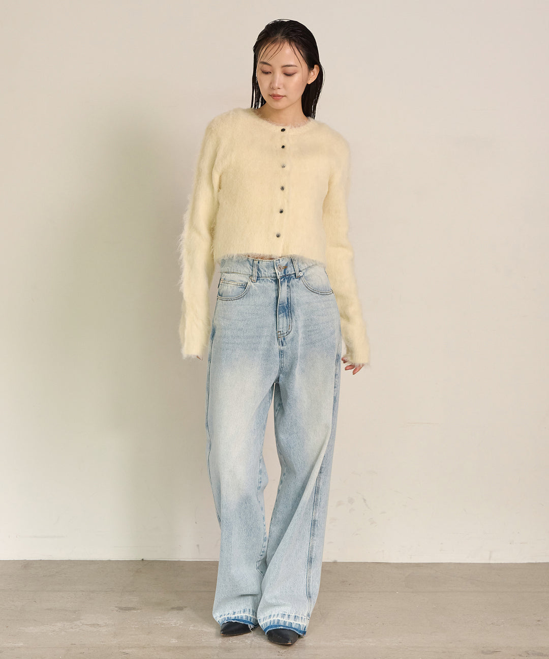 (eliuu)Brush Knit Cardigan