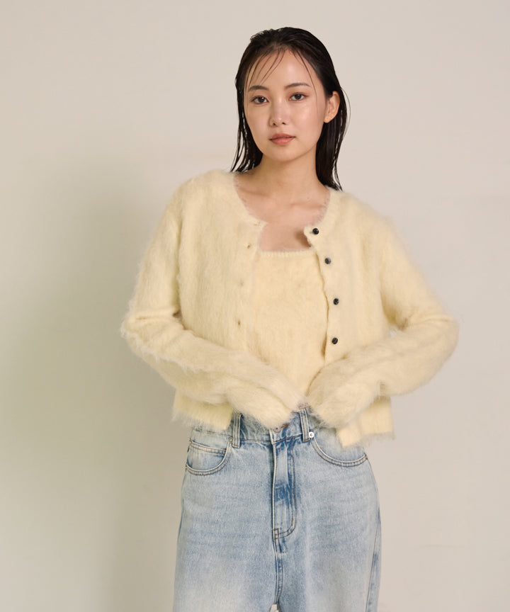 (eliuu)Brush Knit Bustier