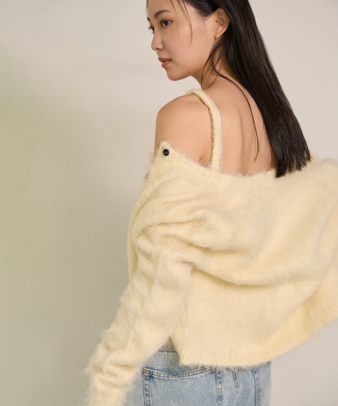 (eliuu)Brush Knit Cardigan