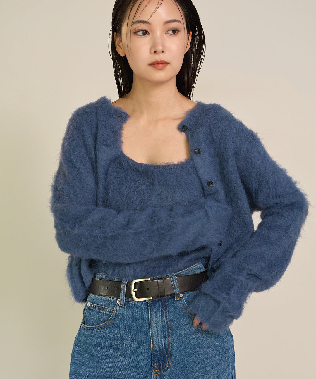 (eliuu)Brush Knit Cardigan