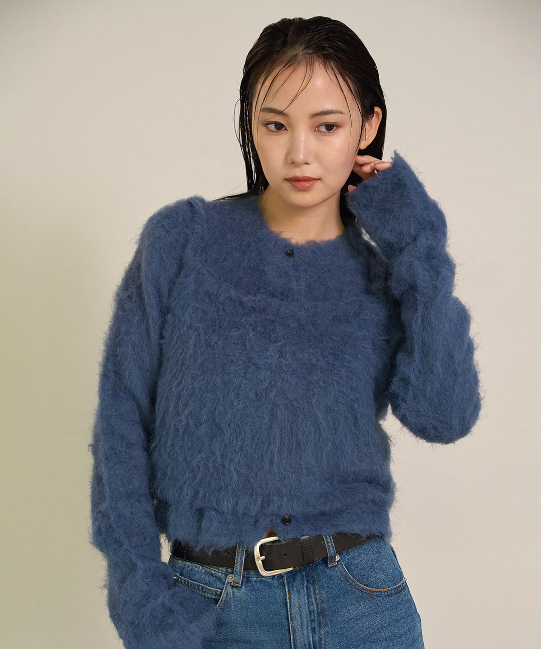 (eliuu)Brush Knit Cardigan