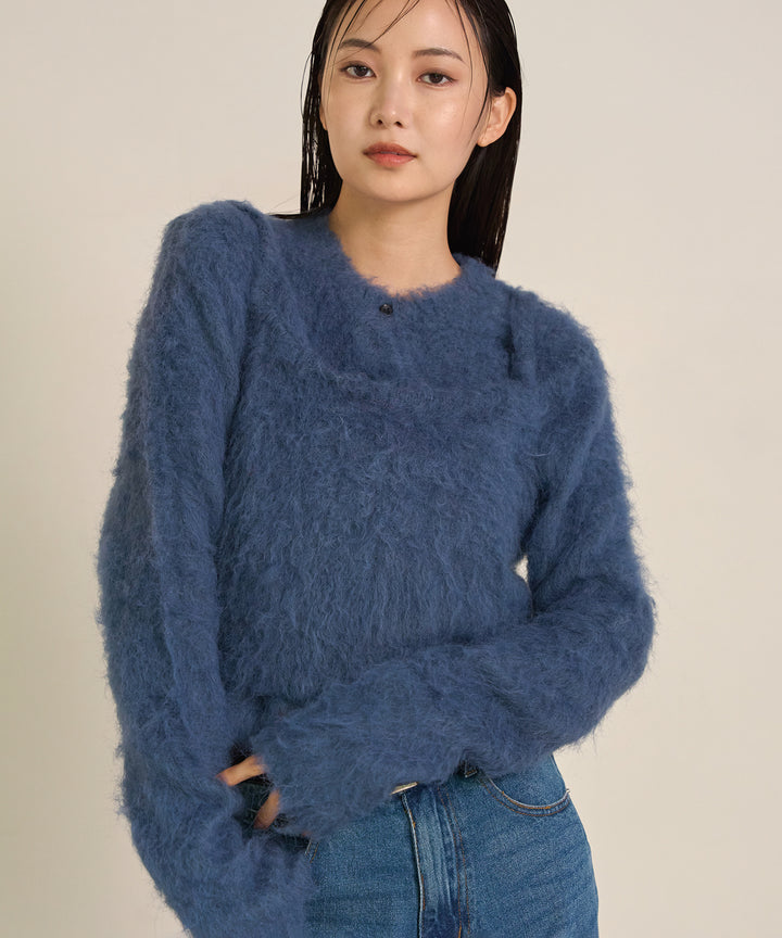 (eliuu)Brush Knit Bustier