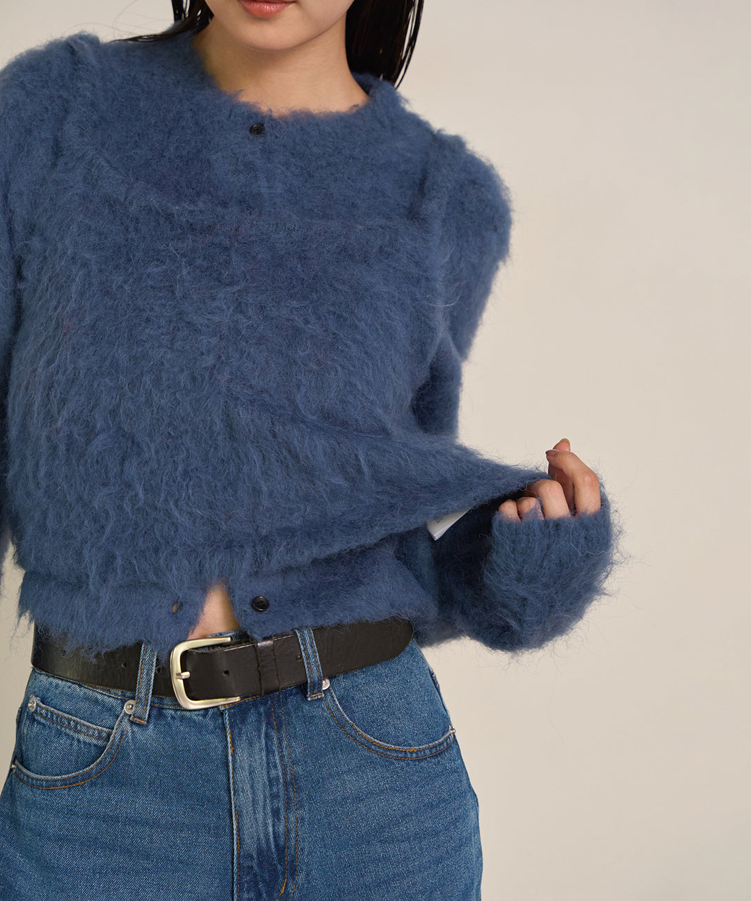 (eliuu)Brush Knit Bustier