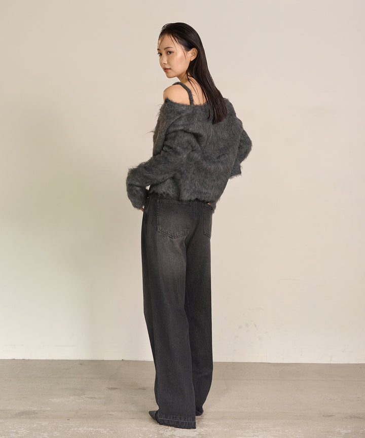 [SET]Brush Knit Cardigan+Brush Knit Bustier