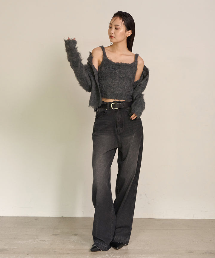 (eliuu)Brush Knit Bustier